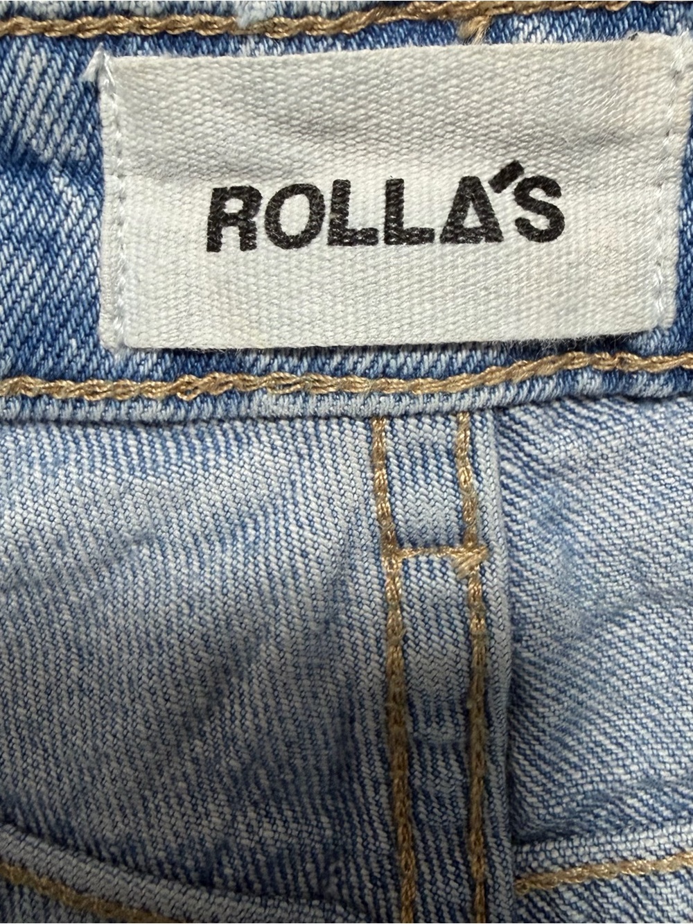 ROLLA’S Original High Rise Straight Jeans in G’day Mate Wash Cotton Size 25 - Picture 5 of 9